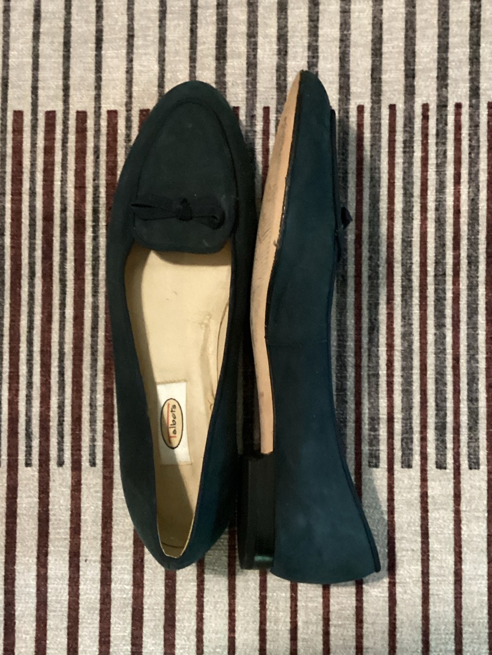 Talbots Teal Suede Knot Loafers